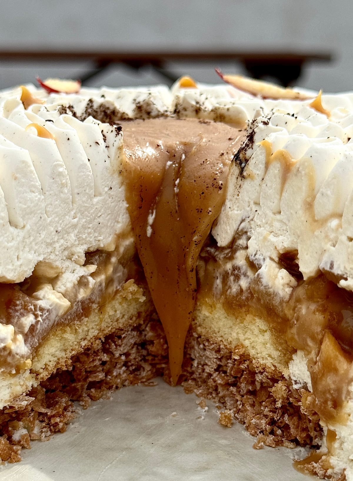L’entremet pomme caramel et vanille